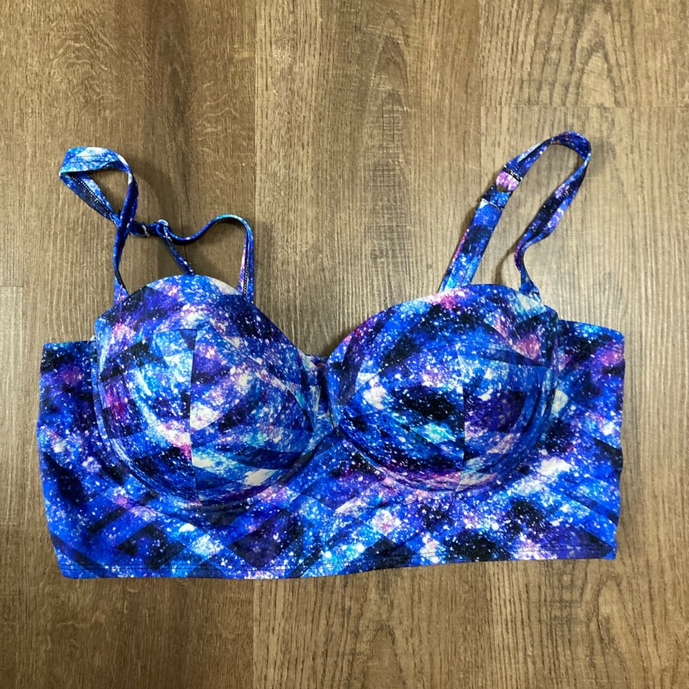 torrid Blue Galaxy Print Longline Bra